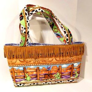 WESTERN SCENE/RODEO/COWGIRL HANDBAG*HAND CRAFTED.